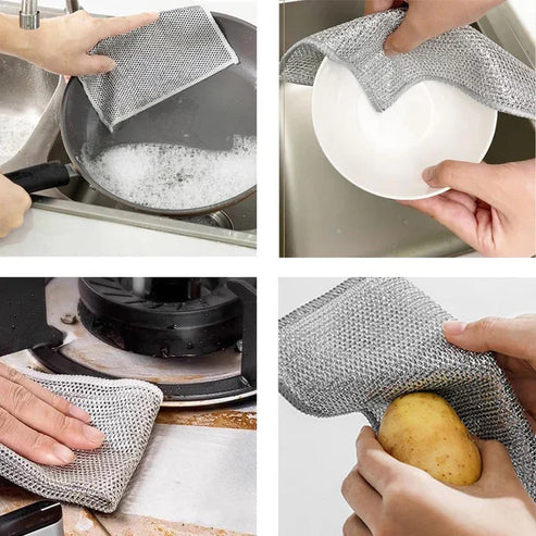 Paños de limpieza multiuso de malla metálica | Oferta Compra 5 y lleva 10