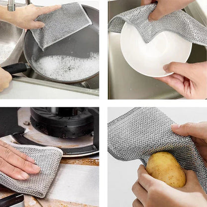Paños de limpieza multiuso de malla metálica | Oferta Compra 5 y lleva 10