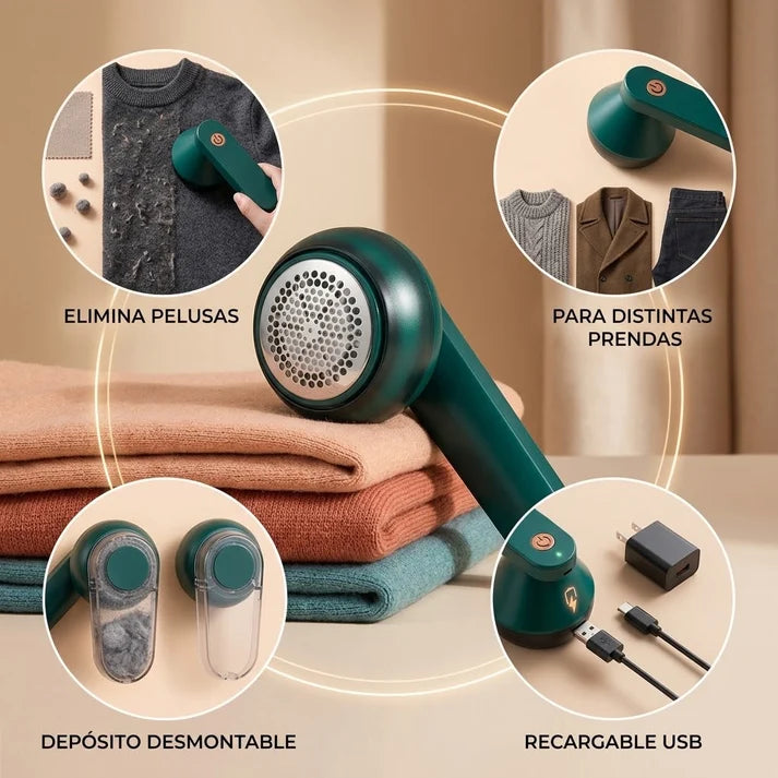 Removedor de Pelusas Eléctrico | Efecto Ropa Nueva Al Instante